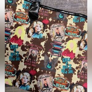 Retro Music Print Tote Bag